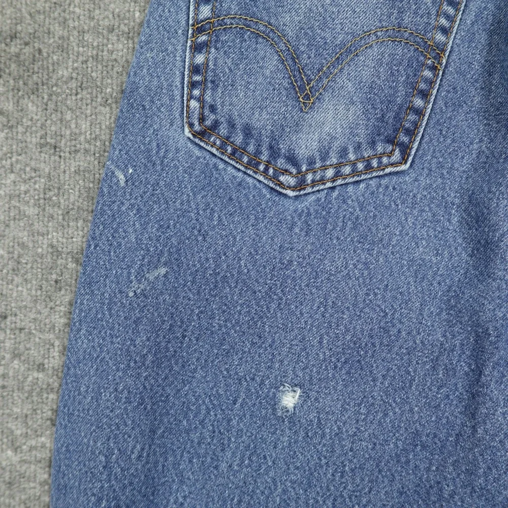 Levis 505 Jeans Mens 36x30 Blue Regular Fit Straight Leg Stretch